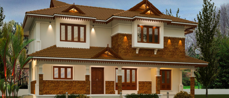 2581 Sq Ft 4 Bedroom Sloping Roof Traditional House Kerala Home Design Bloglovin